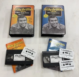 The Andy Griffith Show Bible Study Series Vol. 1 & 2 Cassette VHS Booklet Vtg - Picture 1 of 24