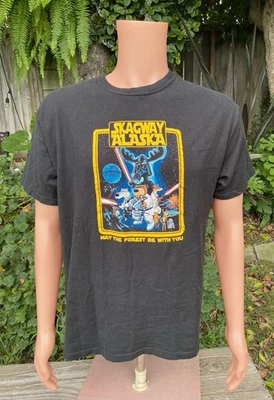 Skagway Alaska May The Forest Be With You Star Wars Inspired Funny Shirt Large - Image 1 of 4