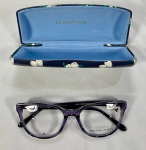 Draper James Eyeglass Frames Women DJ5056 (505) Plum Crystal 53/18/140 - Picture 1 of 9