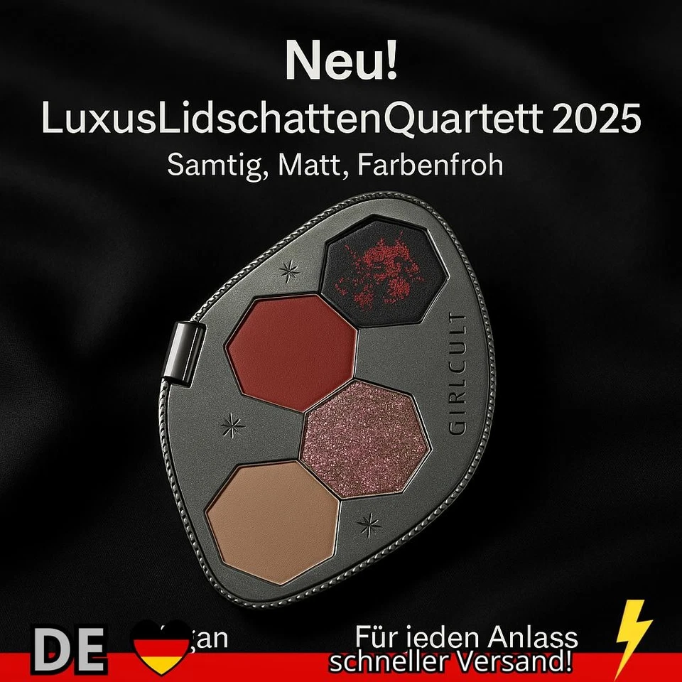 LuxusLidschattenQuartett 2025 - Samtig Matt Farbenfroh Vegan - Bild 1 von 4