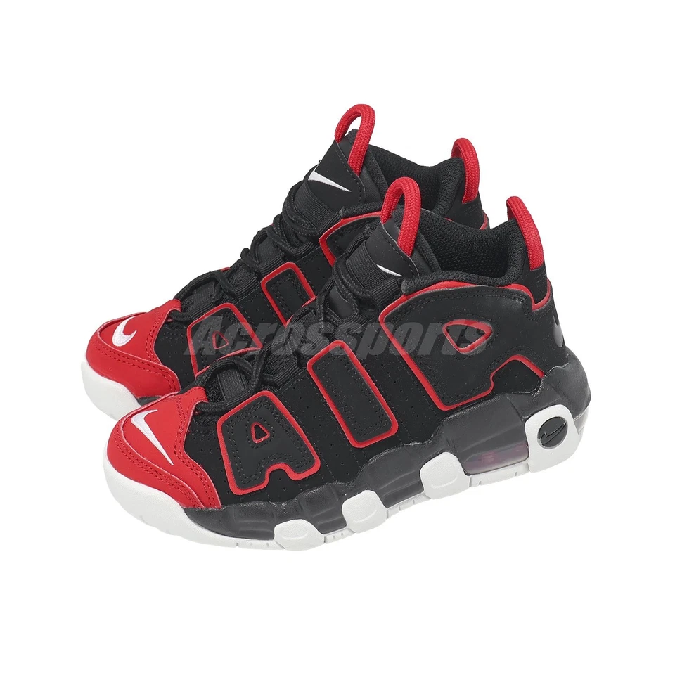 Size 2.5 (PS) - Nike Air More Uptempo Mid Red Toe