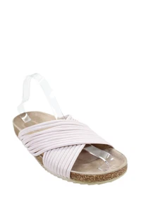 Loeffler Randall Womens Strappy Woven Detail Casual Slides Light Pink Size 9 - Picture 1 of 5