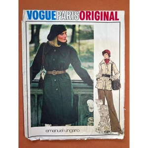 Vogue Sewing Pattern 1126 Emanuel Ungaro Misses Coat Size 10 Cut Complete - Picture 1 of 6