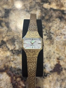 Vintage Women's Rainbow Gold Tone Manual Wind Watch Untested As Is Condition - Picture 1 of 24