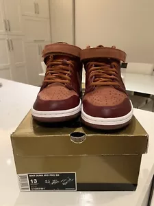 Size 13 - Nike SB Dunk Mid Pro Red - 314383-621 - Picture 1 of 14