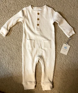 Cloud Island Baby Boys Romper Long Sleeve Off White Size 12 Months New - Picture 1 of 3