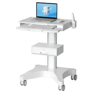 Carrello dentale 2 strati 1 cassetto carrello strumenti mobile carrello attrezzi medici con presa - Foto 1 di 10