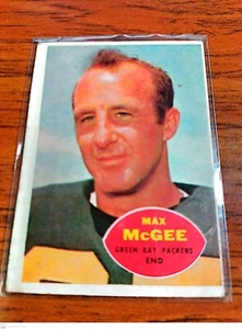 1960 Topps Football Card #55 Max McGee NFL Green Bay Packers - Foto 1 di 1