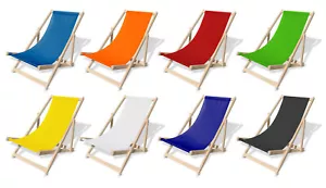 Sedia a sdraio in faggio terrazza giardino sulla spiaggia 18 colori - Foto 1 di 26
