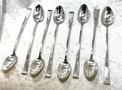 Ложки для чая со льдом Reed and Barton, Classic Rose 7 1/2 дюйма (набор из 8) - 300 г - Изображение 1 из 4