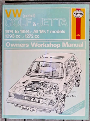 Volkswagen VW Golf & Jetta Mk1 (Petrol) Haynes Workshop Manual 1974 to 1984. - Image 1 of 4