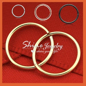 6-8-10mm Sterling Silver Small Hoop Earring Sleeper Ear Nose Lip Piercing Ring - Picture 1 of 12