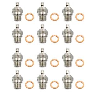 1-12Pack Heavy Duty Medum For OS #8 No.8 Nitro Engine RC Airplane/Car Glow Plug - Picture 1 of 24