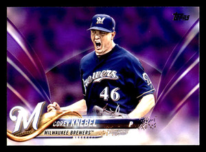 2018 Topps Corey Knebel Toys R Us Purple #214 - Milwaukee Brewers