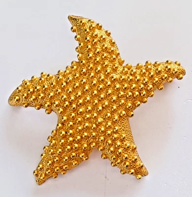 ANNE KLEIN Vintage California Gold Tone Star Fish Fashion Design Brooch - Image 1 of 4