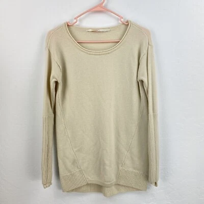 Suéter túnica Athleta Nopa para mujer XS 100 % lana extra fina merino marfil Foto 1 de 4