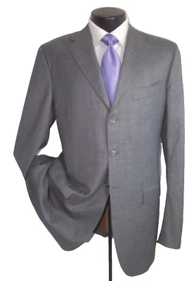 / Kiton Napoli gray 3button side vents wool suit Jacket coat 42L no pants - Image 1 of 4