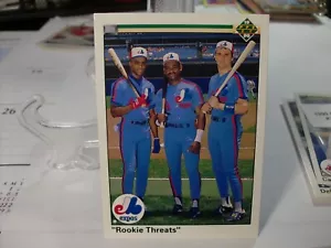 1990 Upper Deck #702 - Rookie Threats UER - Montreal Expos 90-158 - Picture 1 of 2
