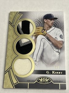 2023 Topps Tier One George Kirby Triple Relic 1/1 Seattle Mariners TIR-GK