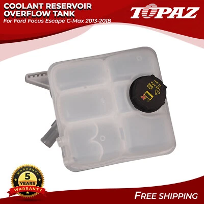 Coolant Reservoir Expansion Tank w/ Cap for Ford Focus Escape C-Max 2013-2018 - Изображение 1 из 4