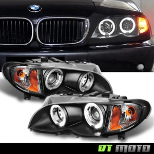 Blk 2002-2005 BMW E46 3-Series Sedan Halo Projector Headlights Corner Lamp 02-05 - Picture 1 of 12