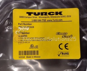 Neu Turck RKC12T-20/S618 M12 Euro Schnell Kabelsatz U-33493 kostenloser Versand - Bild 1 von 2