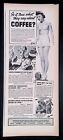 Print Ad 1930's Pan American Coffee Producers Pretty Woman Lingerie Weight Scale