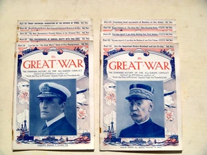 10 x issues parts 21-30 of The Great War Magazine - January -March 1915 - Picture 1 of 23