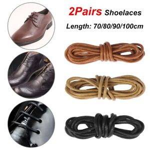 Leather Dress Shoes Boots Laces Strings Shoe Laces Cord Round Waxed Shoelaces