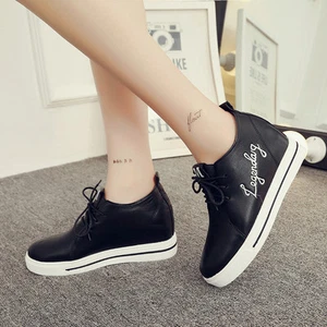 Womens 2017 Casual Wedge Hidden Heels High Top Fashion Sneakers Shoe(2 COLORS) - Picture 1 of 4