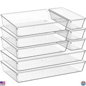 8 Stück Klar Kunststoff Schublade Organizer für Küche & Bad Accessoires - Bild 1 von 6
