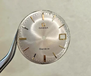 Omega 610 613 Original Silver Index Yellow Gold Dial D.30.5mm Swiss Made - Picture 1 of 8