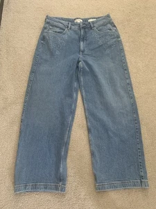 Ladies Blue Wide Leg Per Una Jeans Size 16R - Picture 1 of 4