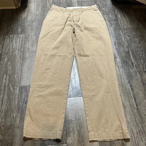 Vintage Polo Ralph Lauren Pleated Pants Mens 32x30 Beige Hammond Chino 90s - Picture 1 of 8