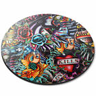 Round Mouse Mat - Old School Tattoos Vintage Office Gift #2506