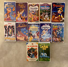 Walt Disney Movies VHS VCR Tapes/Lot of 12 perfect condition Kids Clamshell