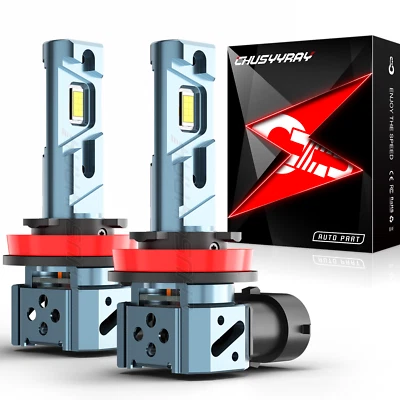 CHUSYYRAY H11 LED Headlight Fog Bulbs White Low Beam Conversion 20000LM Bright - Image 1 of 4