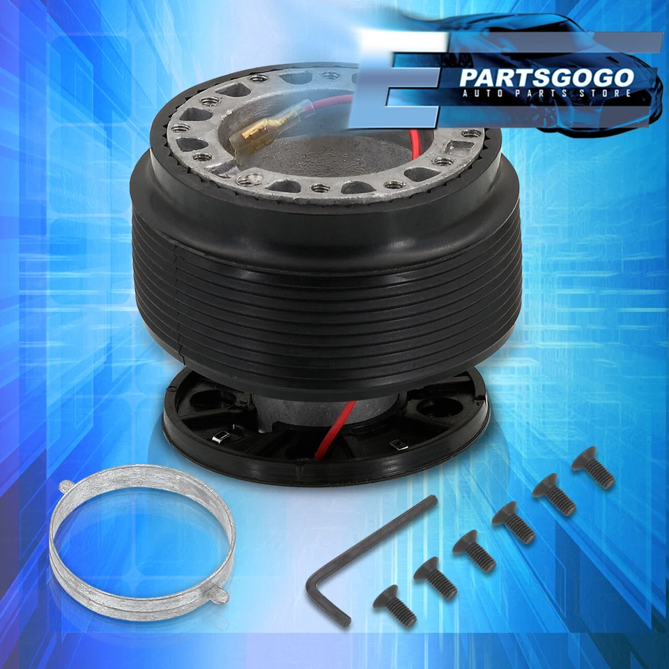 For 90-93 Acura Integra 6 Hole Bolt Pattern Boss Steering Wheel Adapter Hub BK - Image 1 of 3