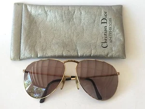 VINTAGE CHRISTIAN DIOR MONSIEUR 2252 GOLD FRAME SUNGLASSES 80’S AUSTRIA - Picture 1 of 5