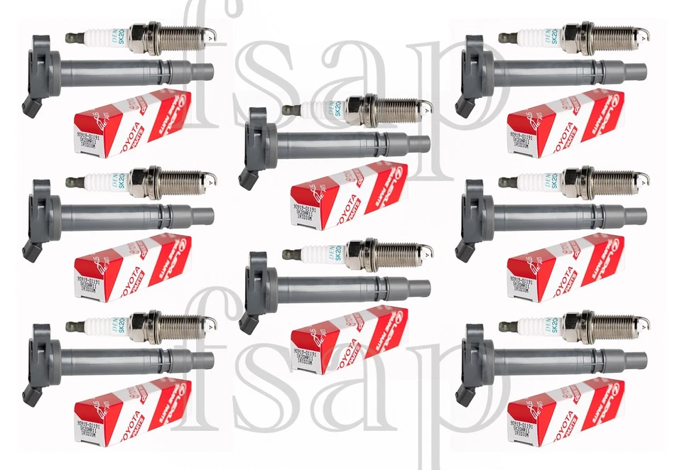 Juego de 8 bujías + 8 bobinas de encendido Toyota Tundra 2014 5,7 L V8 Foto 1 de 2