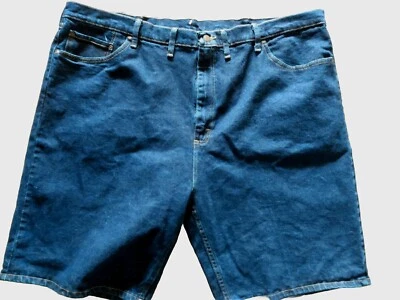 Wrangler Dark Wash Denim Jean Work Summer Shorts, Mens 46 - Image 1 of 3