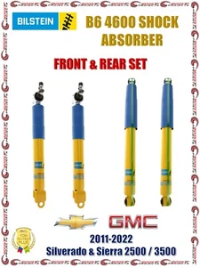 Bilstein B6 Front + Rear Shock Absorber Set For 11-22 Silverado Sierra 2500 3500 - Picture 1 of 3