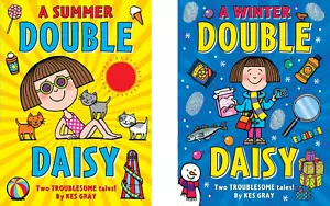 Daisy And The Trouble With… Summer + Winter Double Books Bundle Pair Kes Gray - Foto 1 di 5