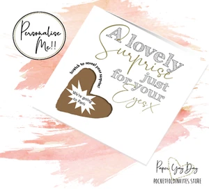 A Surprise for your Eyes Card. Treat Reveal. Secret Gift. Present Idea. Scratch - Picture 1 of 4