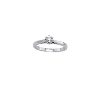 Platinum Diamond Solitaire Ring Set With 0.21ct E/SI2 Round Brilliant CutDiamond - Picture 1 of 5