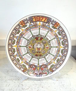 Wedgwood Aztec 1977 CALENDAR PLATE Tonatiuh 7TH SERIES Vintage England 10" - Picture 1 of 4