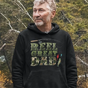 Humorvolle Angelrolle tolle Papa Bildqualität Kapuzenpullover - Bild 1 von 8