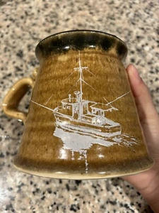SIGNED Tom's Pots Tom Meyer Pottery Mug Collectible Gustavus Alaska Hand Troller - Picture 1 of 23