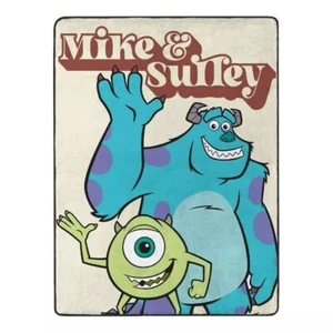 New Officially Licensed Pixar Monsters Inc. Mike and Sulley Cozy Throw Blanket - Picture 1 of 2