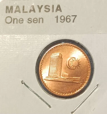 1967 Malaysia 1 Sen Bronze Coin BU - Image 1 of 2